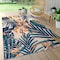 World Rug Gallery Tropical Leaves Indoor/Outdoor Area Rug 5' x 7' Multi 8012MULTI5X7 - alternate 1